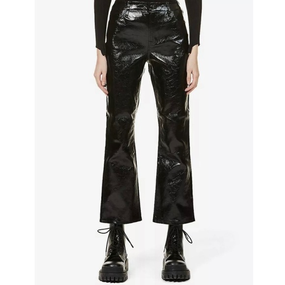 J Brand | Size 32 Black Lamb Leather Pants NWT - Picture 1 of 15